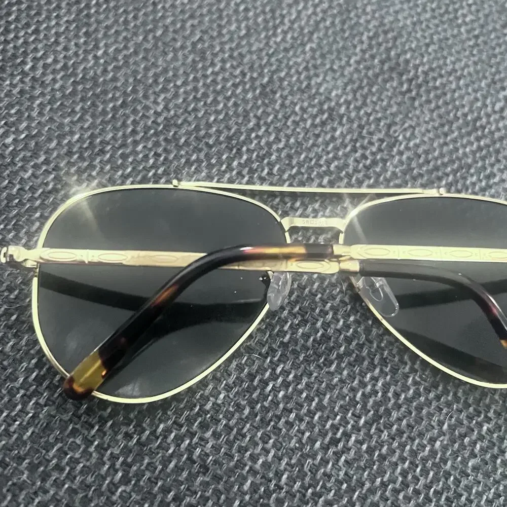 Ray-Ban RB 3625 New Aviator Sunglasses Mens 58-14 Gold Green Tinted 9196/31